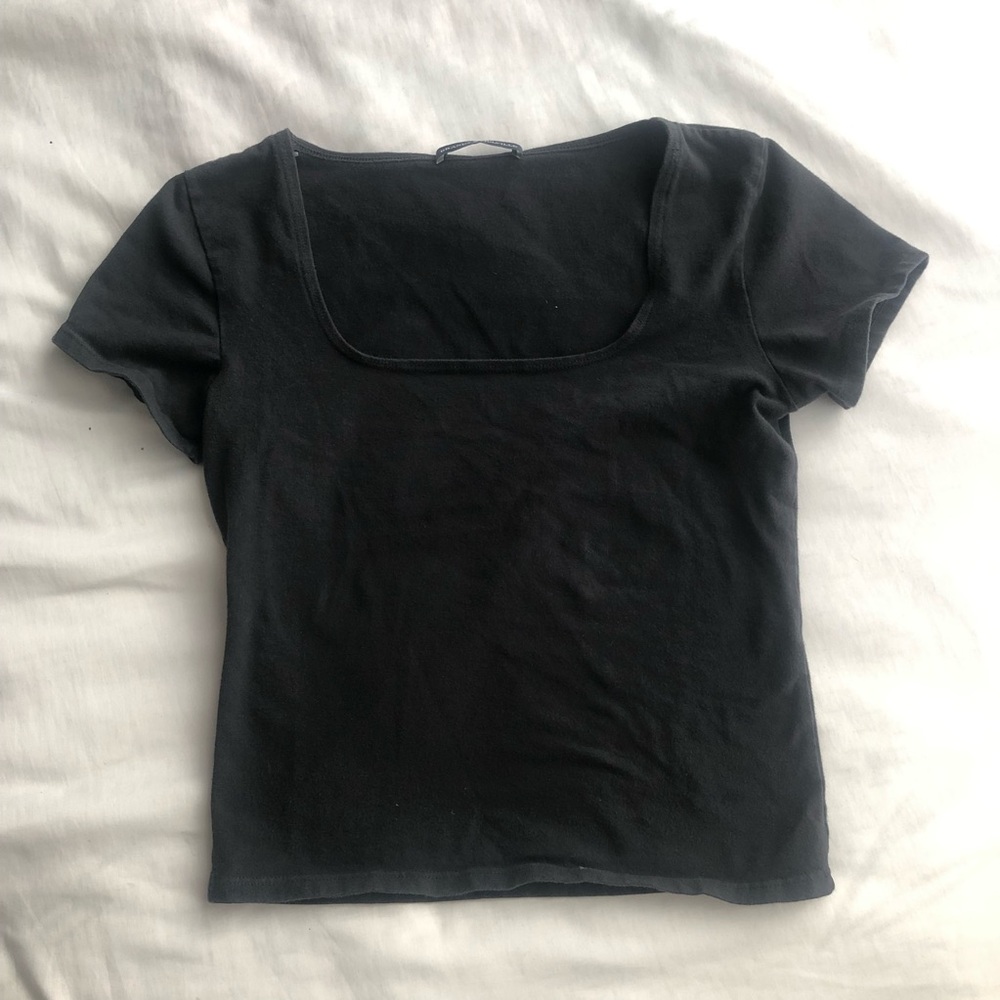 Brandy Melville Charcoal Short Sleeve Top